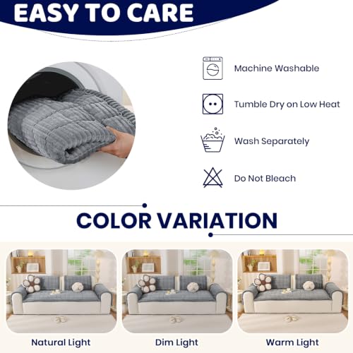 Royhom Couch Cover for Dogs, Non Slip Fuzzy Pet Sofa Covers Washable - image 9