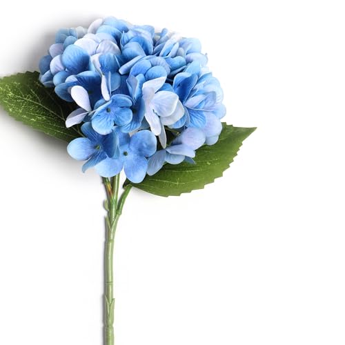 Image of PURE HOME + LIVING Dark Blue Faux Hydrangea Spray (Made of Plastic, Wire and Fabric) for Home, Office and Living Room Decorations (Without Vase)(Height-45cm) Pack of 1