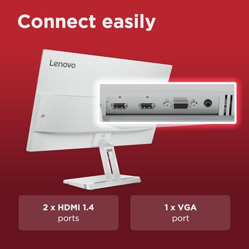 Image of Lenovo L27i-4B 27 Inch PC Monitor | FHD, 1080p, 48-100Hz, IPS, 4ms, VGA and HDMI