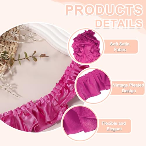 Dentelle plissée en mousseline rose rouge pour customiser une robe d'été