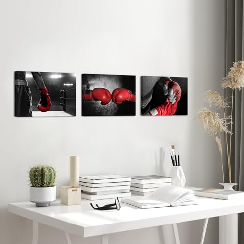 Derkymo Black And Red Sports Canvas Wall Art Boxing Picture Wall Decor thumb #2