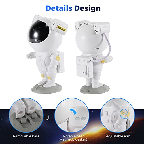 Kids Star Galaxy Night Light Projector With Timer, Christmas Astronaut Space Buddy Projector For Bedroom,Ceiling, Decor Planetarium Ambiance Gift, 360° Adjustable Starry Sky #TOP6