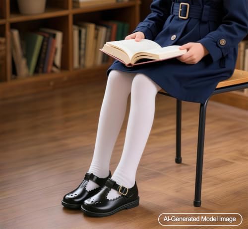 Image of PHIRAMIN Toddler Girl Mary Jane Dress Shoes-Little Girl School Uniform Shoes for Wedding Party