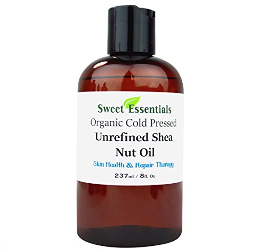 100% Pure Cold Pressed Organic Virgin / Unrefined Shea Nut Oil - 8oz (w/ Free Pump) - Imported From Ghana - Offers Relie
