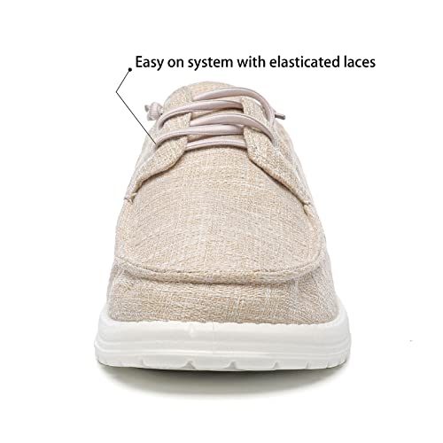 Betrue Men's Lightweight Soft Deck Shoes, Cotton Canvas Loafers for Casual Occasions3