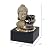 Ferrisland Tabletop Waterfall Fountain Indoor - Buddha Water Fountains 4-Tier Tabletop Waterfall of Zen Meditation Buddha Fountain with LED Warm Light for Office Home and Bedroom Desktop Decor