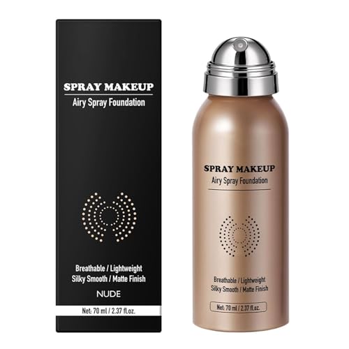 Corrector De Cara De Cobertura Completa, Niebla De Maquillaje Aerógrafo De 70 Ml, Acabado Cosmético De Belleza Ligera, Base De Tinte Para Mujeres, , Boda,