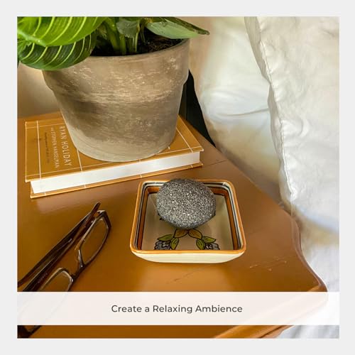 Natural Lava Rock Diffuser – Passive Stone Diffuser for Essential Oils – 100% Natural Volcanic Aromatherapy by Silk Road Organic