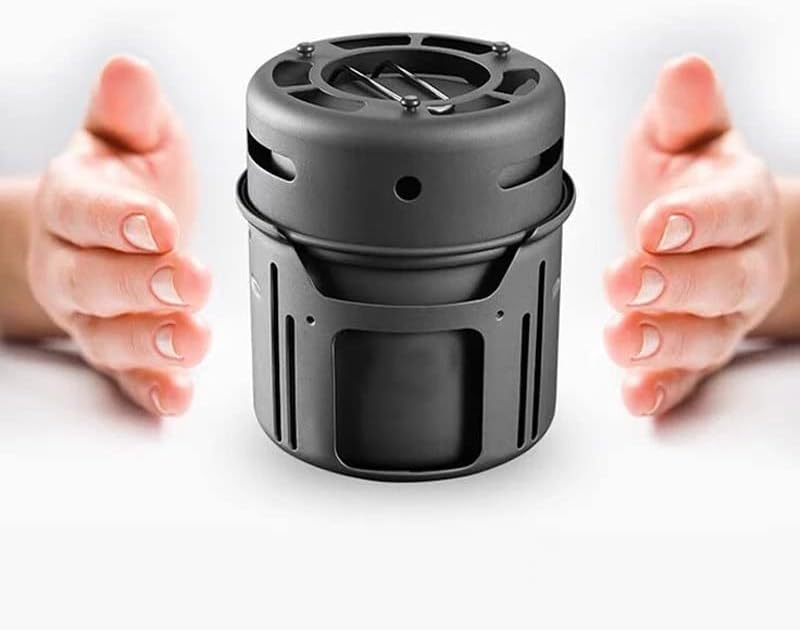 JSEIAJB Outdoor Camping Hiking Picnic Cooking Tableware Windproof Stove Self-Driving Pot Pan