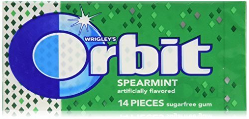 Orbit-Wrigley - Goma de mascar sin azúcar, paquetes de 1214 quilates, menta de orbita