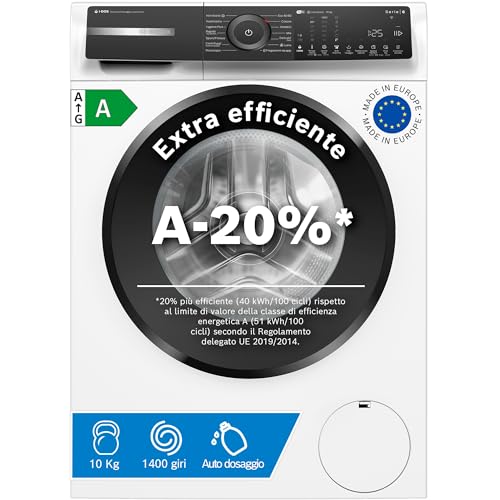 Bosch WGH254A0IT Serie 6 Lavatrice smart a carica frontale, 10 kg, 1400 giri, Efficienza energetica...