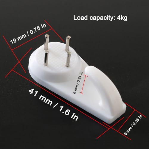 Image of 50 PCS Concrete Wall Hooks, Concrete Wall Picture Hangers, Brick Hooks Invisible Heavy Duty Nail Hangers, No Drilling Hooks for Concrete, Cinder Block, Brick, Stucco, Hard Walls