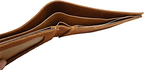 Men's Bee Tattoo Handmade Natural Genuine Pull-Up Leather Wallet #TOP3