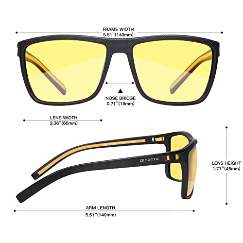 image for ZENOTTIC Night Vision Glasses for Men Lightweight TR90 Frame UV400 Pro