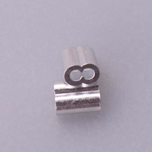 Wire Rope Aluminum Sleeve Wire Rope Aluminum Sleeves Clip Fittings Cable Crimps Set Of 100 Pcs By Copapa (1/16 Inch) #TOP2