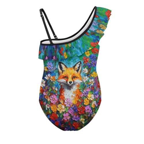 Image of Girls One Piece Swimsuits Size 3-14 Trendy Ruffle Bathing Suit Casual Hawaiian Summer Beach Swimwear