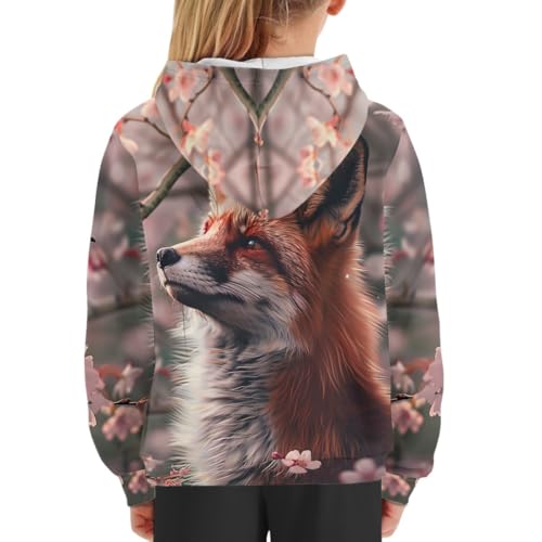 Boys Girls 3D Wolf Print Casual Pullover Hoodies Hooded Sweatshirts Tops Blouse with Pocket3