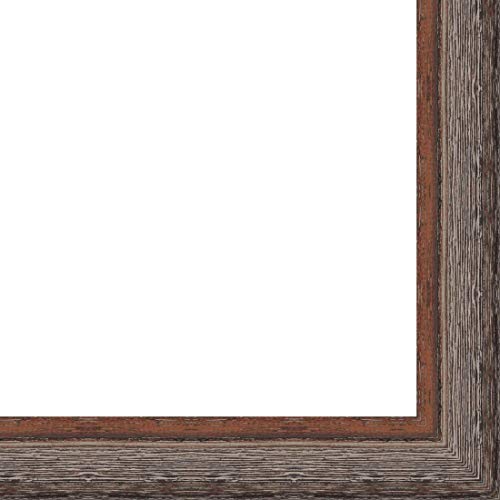 Picture Frame Moulding (Wood) 100ft Bundle - Rustic Wood Finish - 1.5" Width - 3/8" Rabbet Depth