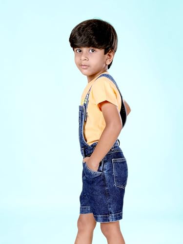 Image of KiddoPanti Boys Denim Dungaree Shorts