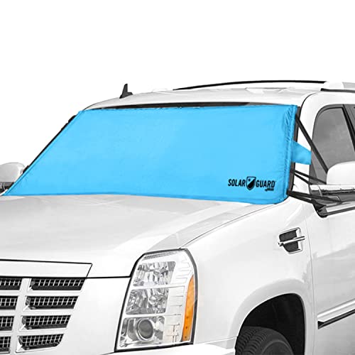 FrostGuard SolarGuard Plus Sunshade Review: XL Pool Blue Reflective Car Windshield Shade