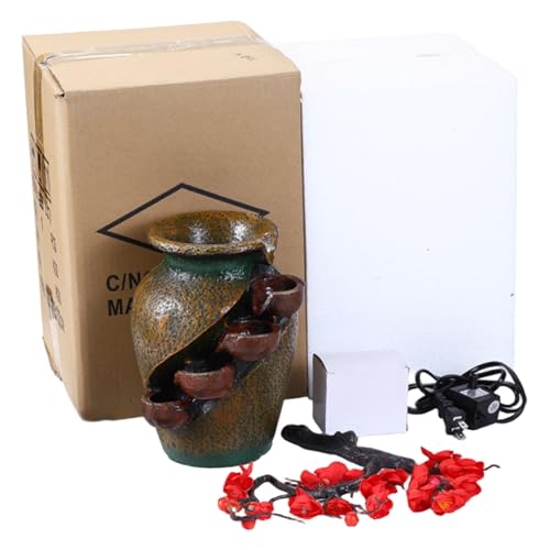 Cascada interior para hogar y oficina con fuente USB Bemonew de resina 5