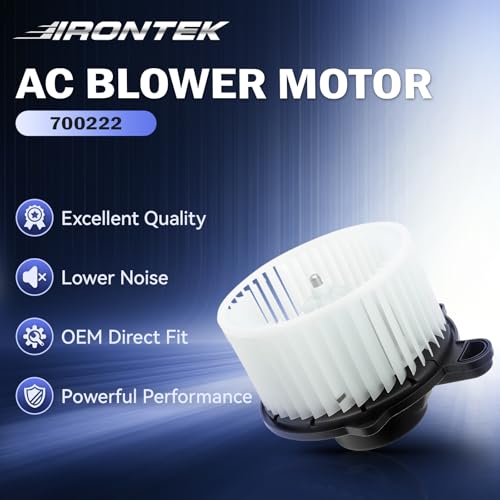 Image of IRONTEK HVAC Heater Blower Motor Fan 700222 Fit for Hyundai 2010-2007 Elantra / 2013-2011 Equus / 2013-2009 Genesis / 2009-2007 Santa Fe / 2012-2007 Veracruz 700258 971132B000 971132H000 75867 PM9372
