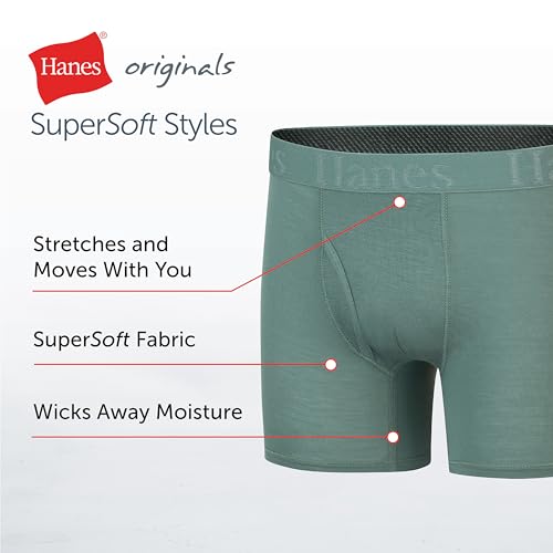 Hanes BUO2B5 Ultimate Big Hanes Originals Ultimate Supersoft Boys' Boxer Brief Underwear thumb #4