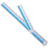 Tailles pratiques : cet ensemble de règles répond à une variété d'exigences de mesure, règle métrique en métal, règle métrique
