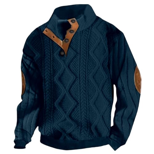 Generisch Jersey para hombre vintage con patrón trenzado, para