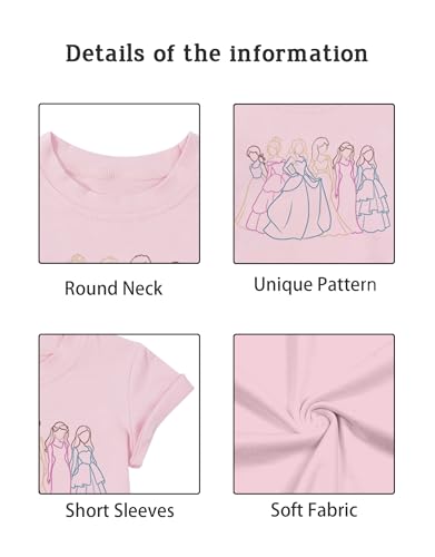 Image of Magical Girl Shirt Cute Snacks Graphic Tee Toddler Kids Girls Holiday Short Sleeve Outfits Tops 3-10 Years