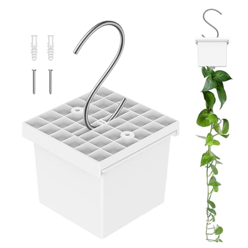 Hauwthg Macetero hidropónico vertical ajustable con tapa y gancho – Maceta con tierra – para casa, fiesta, cumpleaños, día de la semana, oficina, dormitorio, dormitorio, dormitorio, dormitorio
