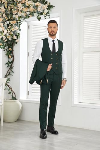 3 Piece Men's Suits Slim Fit Suits for Men Double Breasted Suit Men Blazer Vest Pants for Men Wedding Suits Prom