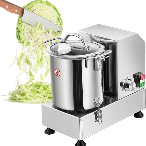 Procesador de alimentos comercial, picadora eléctrica de verduras de alta resistencia de 6L/9L/15L, cuerpo y cuchillas totalmente de acero inoxidable, para verduras, frutas y carne 15L