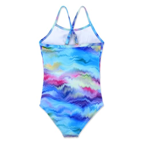 Image of Girls One-Piece Swimsuit with Adjustable Straps, Quick-Dry Design, Perfect for Pool, Beach, Surfing, Ages 2-12