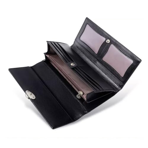 Women's Business Wallets Card Cases Blocking Wallet Money Organisers Genuine Leather Money Clips Coin Purses Pouches (Red)3