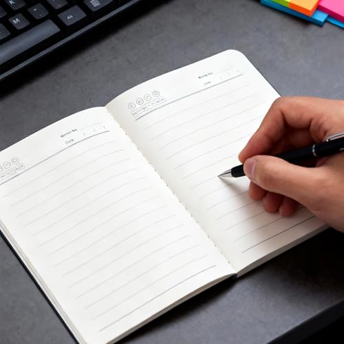 Cuaderno de papel negro A6 para evitar hojas sueltas con 50 mini diarios 5