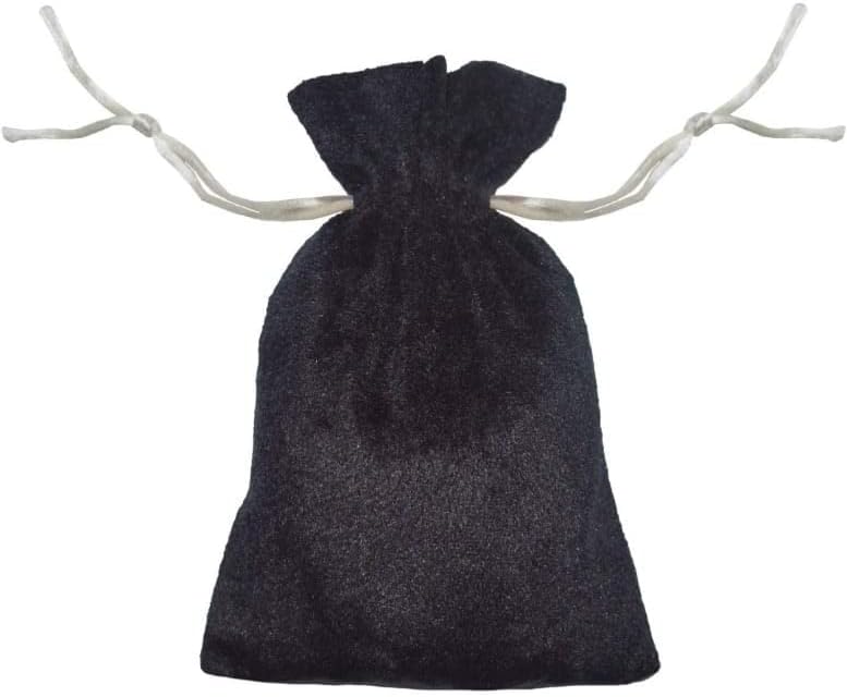 Virlok Elite Men's and Women's Velvet Jewellery Potli Bag - Pack of 5 (6x4, BLACK)