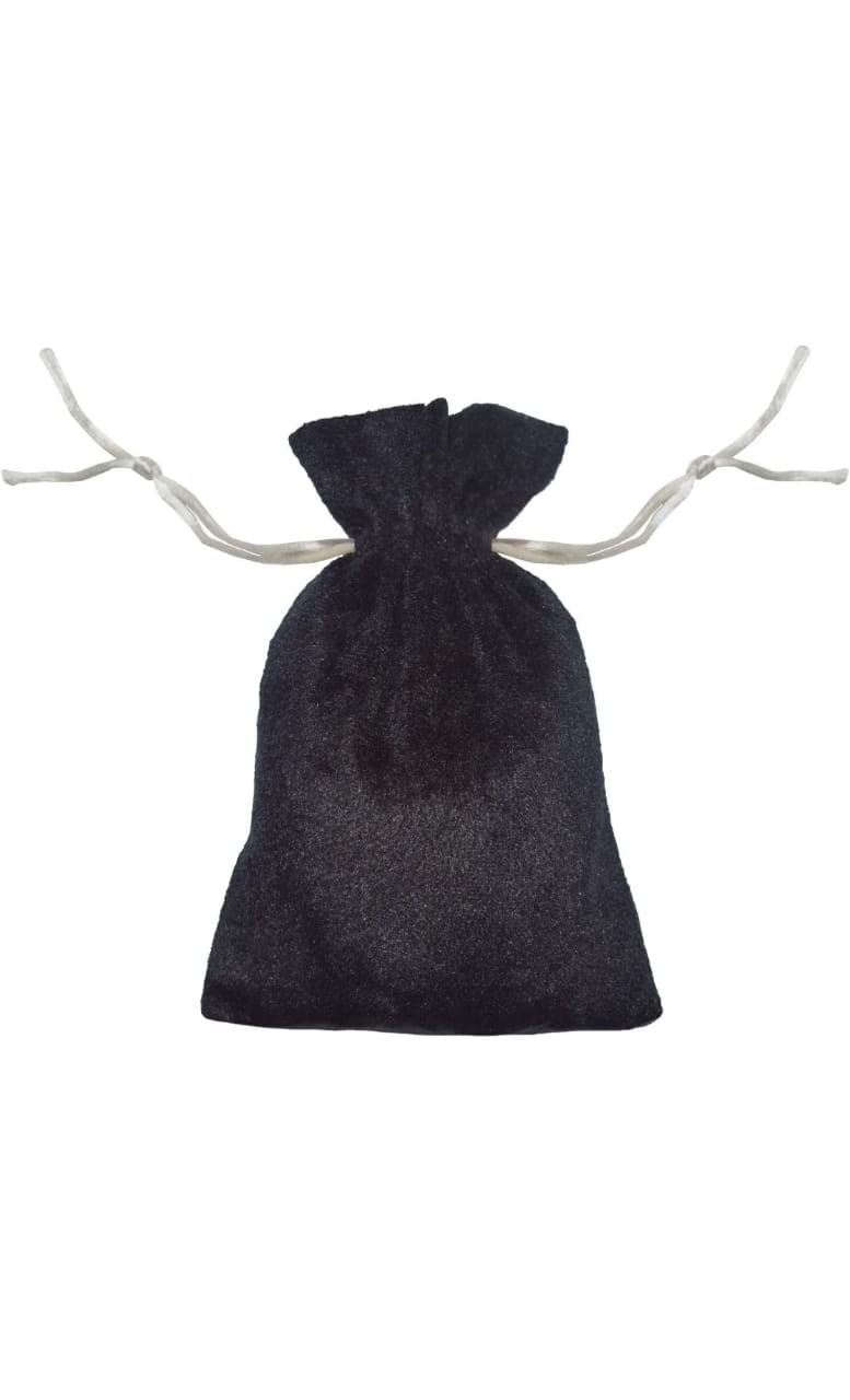 Virlok Elite Men's and Women's Velvet Jewellery Potli Bag - Pack of 5 (6x4, BLACK)