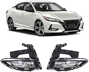 CONCEPT Fog Lights For 2020-2022 Nissan Sentra Front Fog Light Lamp and Assembly Set L&R Side (With Halogen Bulbs)