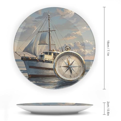 Plato decorativo Bone China con soporte 7 pulg miniatura 2
