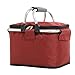 NiseWuds Cesta de Picnic Aislado Plegable Gran Bolsa de Almuerzo isotérmica para Acampar cajilla refrigeradora Vino Rojo, cestas de Picnic y Mochilas