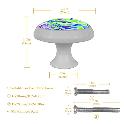 Poignées en verre dégradé fluorescent pour commode et meuble chic