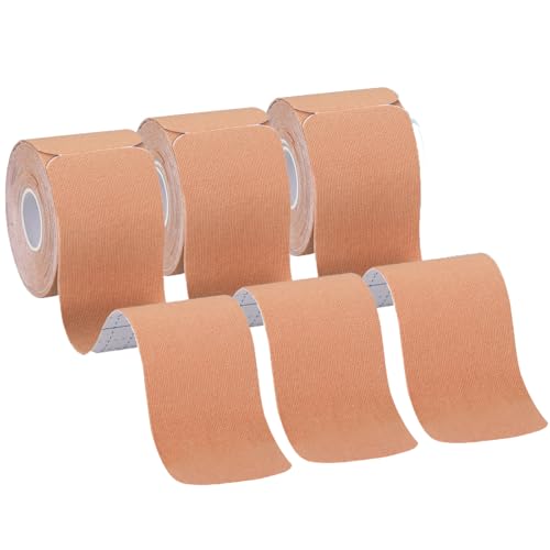 Kinesiology Tape Precut (3 Rolls 60 Strips) Elastic Muscle Tapes for Pain Relief Athletic Tape for Support Shoulder Ankle Knee Wrist Feet Recovery and Physio Therapy (Skin*3)