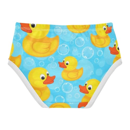 Cute Yellow Duckies Blue Cute Panties Girl Toddler Girls Underwear Cotton Funny Kids Undies Briefs 2t2