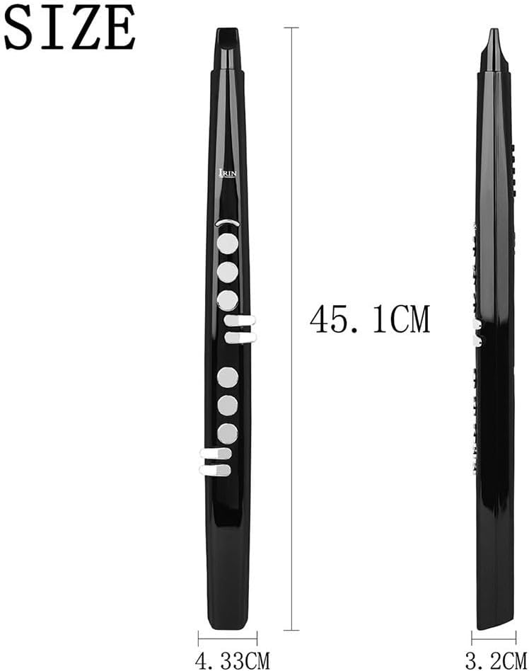 Přední a zadní view of the Oceanlend Electric Wind Instrument, showing the buttons and controls.