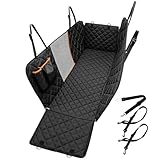 Zencantorous Hundedecke Auto Rückbank, 135x44x36cm, Autoschondecke Hund Rücksitz, Hundedecke für Auto Rückbank, Hunde Autodecke, mit Seitenschutz und Sichtfenster, für Autos und Kleine SUV, Schwarz