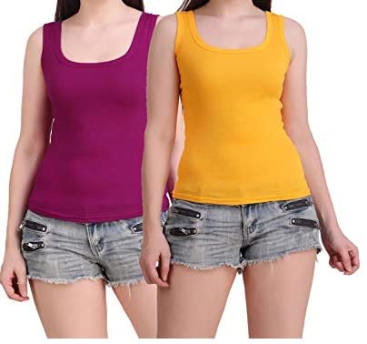 STXXOR T-S2 Tank Top/Vest Camisole Sando Spaghetti Chemise Inner Wear Camis for Girls and Women (Pack of 2 Multicolor)-picture-29