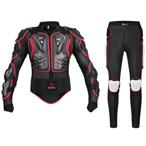 Kcolic Chaqueta De Motocicleta Armadura De Cuerpo Completo, Protección del Pecho Equipo De Moto De Cross para Hombres Equipo De Motocicleta Armadura Motocross MTB Racing Off-Road D,M.