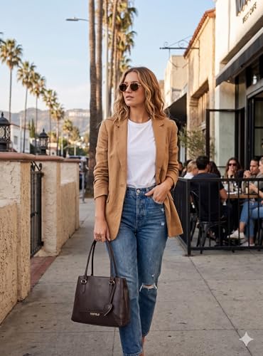 Image of Fostelo Women's Zita Luxe Tote Handbag for Women | Hobo Bag for Work | Ladies Purse | Stylish Shoulder Bag | Gift For Women