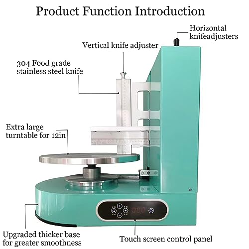 Máquina eléctrica para glaseado de Pasteles, esparcidora de Crema - Máquina automática para Cubrir y Alisar Pasteles de cumpleaños, para una fácil aplicación de Crema y decoración de pastele